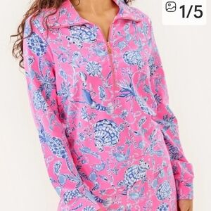 New Lilly Pulitzer Elen Pullover Top UPF 50+ Medium